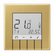 Комнатный термостат с дисплеем Стандарт LS Jung Латунь Classic