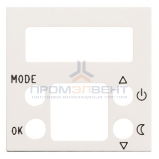Накладка для механизма электронного терморегулятора 8140.5, 2-модульная, серия Zenit, цвет альпийски