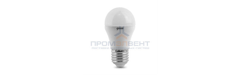 Лампа Gauss Elementary Шар 6W 420lm 3000K Е27 LED 1/10/100