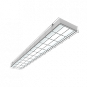 Светодиодный светильник "ВАРТОН" спортивный накладной 1195*200*50мм 54 ВТ 4000К с защитной сеткой с функцией аварийного освещения