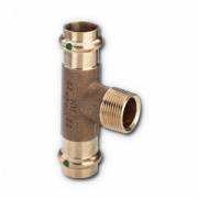 Тройник с переходом на наружную резьбу Viega G3 Sanpress 2217.1 - 54 x 1"1/4