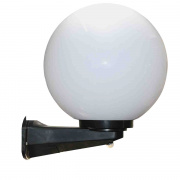НБУ 21-60-201 Уличный светильник-шар с датчиком движения 200мм, настенным крепежом, молочный