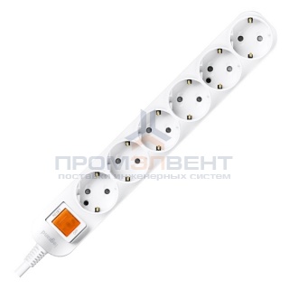 Anam Legrand e-Fren 6 Удлинитель с выключателем, шнур 1.5м, 16A, 250V