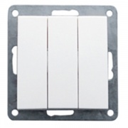 Выключатель 3-кл.  (схема 1+1+1) 16 A, 250 B (белый) LK60