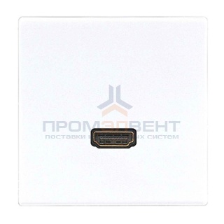 Розетка HDMI 1 местная Jung LS Белый механихм+накладка