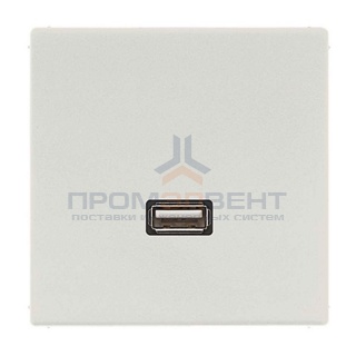 Розетка USB-удлинитель 1 местная Jung LS Светло-серый механизм+накладка